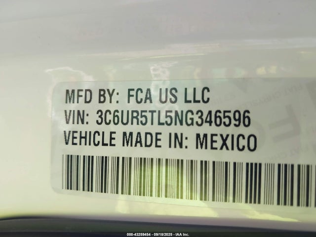 3C6UR5TL5NG346596 RAM 2022