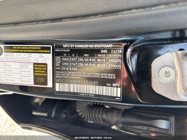 2019 MERCEDES-BENZ GLC WDC0G4JB5KV153685 Photo 8