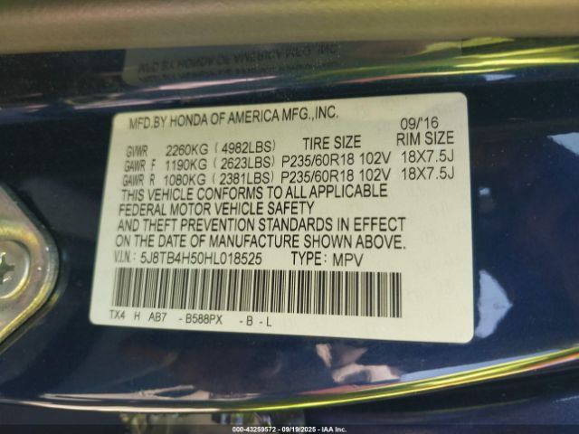 2017 ACURA RDX 5J8TB4H50HL018525 Photo 8