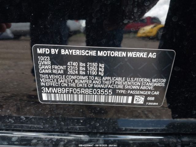 2024 BMW 3 SERIES 3MW89FF05R8E03555 Photo 8