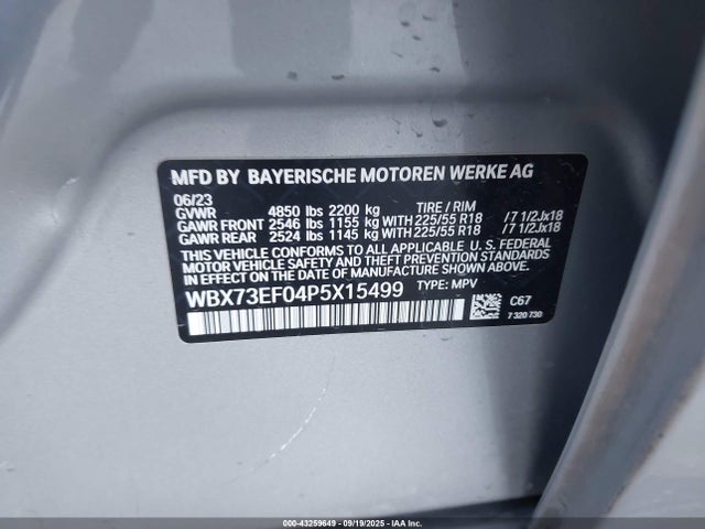 WBX73EF04P5X15499 BMW X1