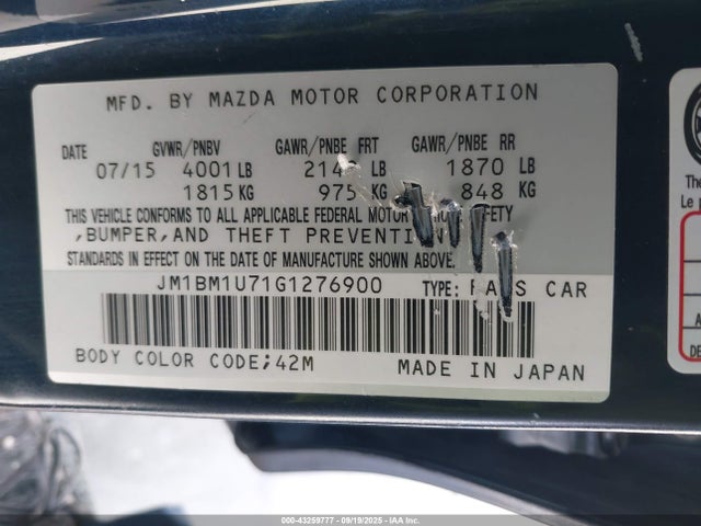 JM1BM1U71G1276900 Mazda pe