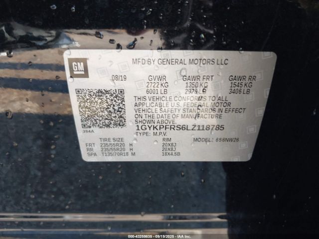2020 CADILLAC XT6 1GYKPFRS6LZ118785 Photo 8