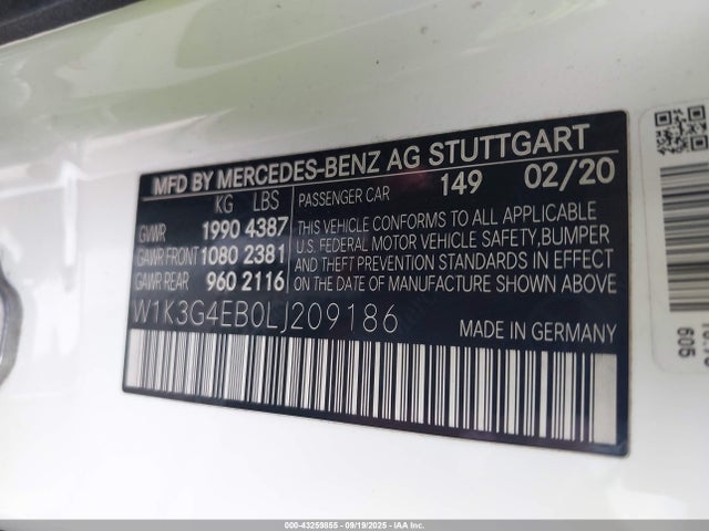 2020 MERCEDES-BENZ A 220 W1K3G4EB0LJ209186 Photo 8