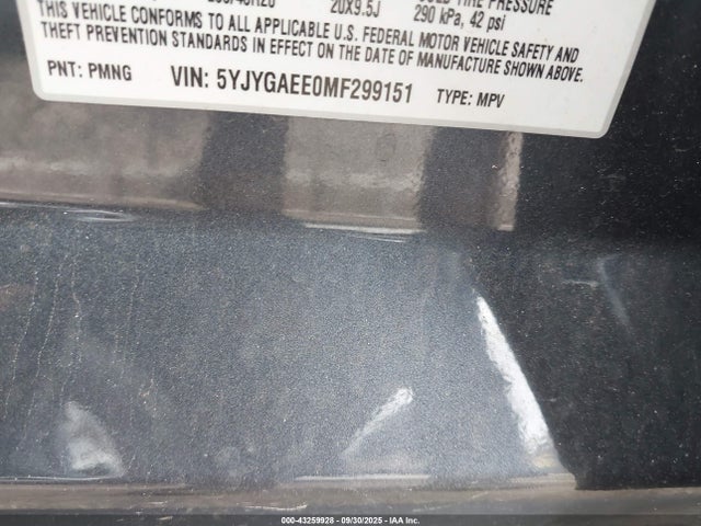 2021 TESLA MODEL Y 5YJYGAEE0MF299151 Photo 8