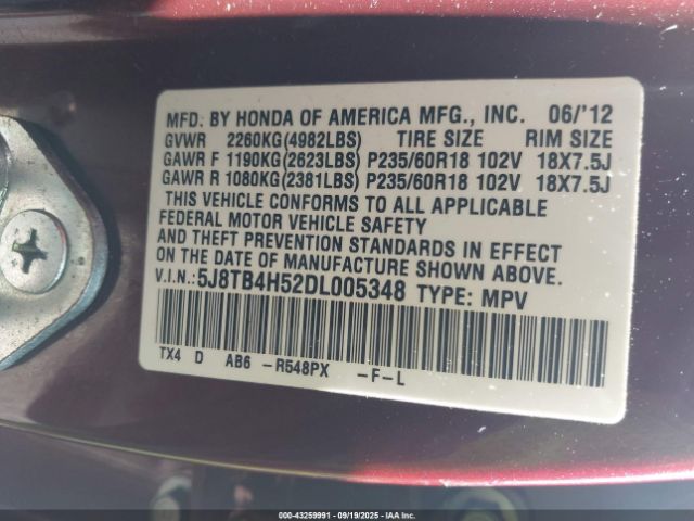 2013 ACURA RDX 5J8TB4H52DL005348 Photo 8