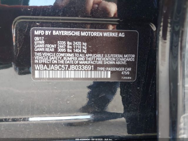 2018 BMW 530E WBAJA9C57JB033691 Photo 8