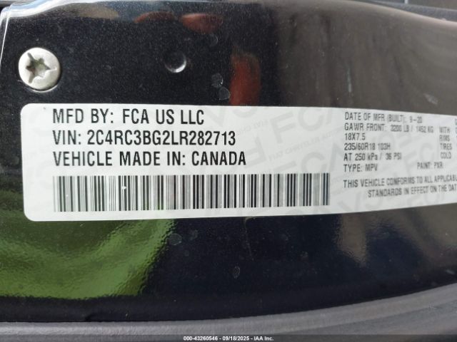 2020 CHRYSLER PACIFICA 2C4RC3BG2LR282713 Photo 8