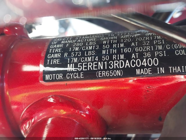 ML5EREN13RDAC0400 Kawasaki Z650