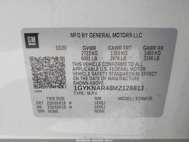 2021 CADILLAC XT5 1GYKNAR48MZ128813 Photo 8