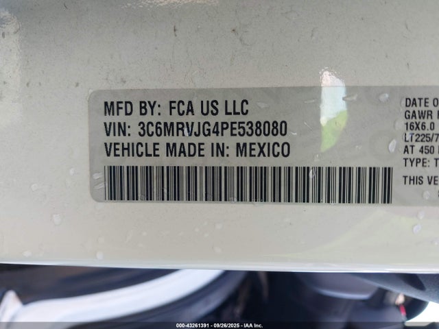 RAM Promaster 3500 2023 3C6MRVJG4PE538080 Image 9