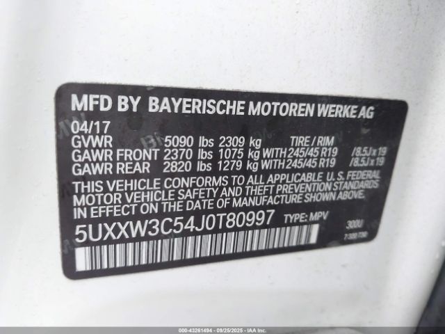2018 BMW X4 5UXXW3C54J0T80997 Photo 8