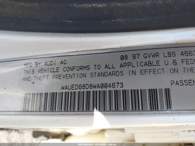 1998 AUDI A4 WAUED68D8WA004673 Photo 8