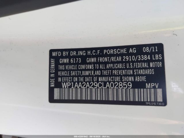 2012 PORSCHE CAYENNE WP1AA2A29CLA02859 Photo 8