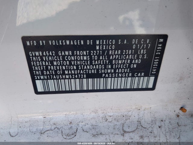 3VWH17AU5HM524728 Volkswagen 1.8 tsi