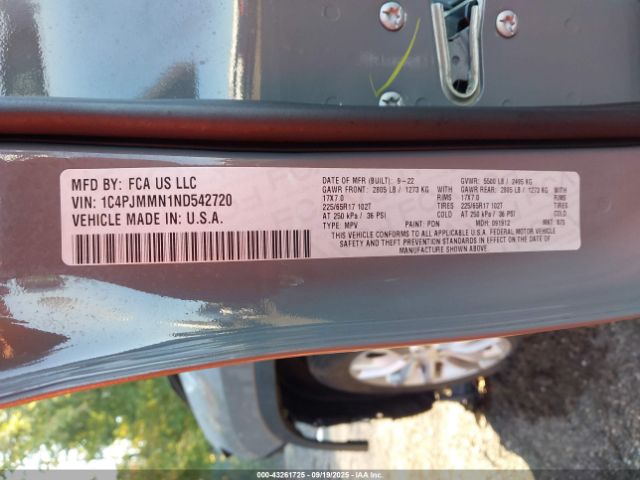 2022 JEEP CHEROKEE 1C4PJMMN1ND542720 Photo 8