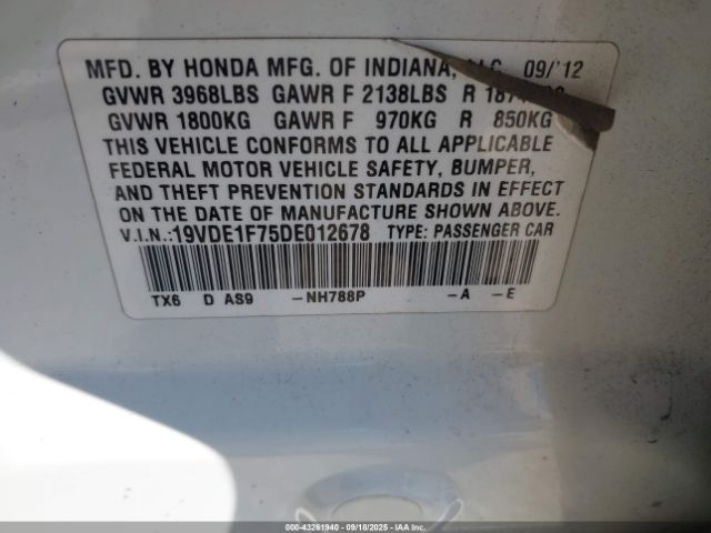 2013 ACURA ILX 19VDE1F75DE012678 Photo 8