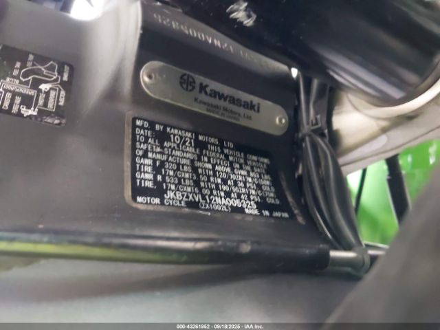 2022 KAWASAKI ZX1002 JKBZXVL12NA005325 Photo 9