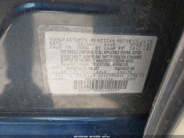 Nissan 2014 2014 3N1AB7AP2EL680127 Image 9