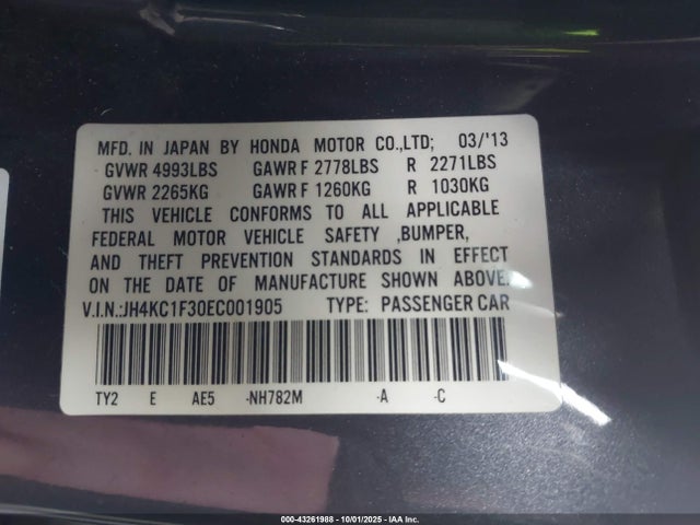 JH4KC1F30EC001905 Acura RLX