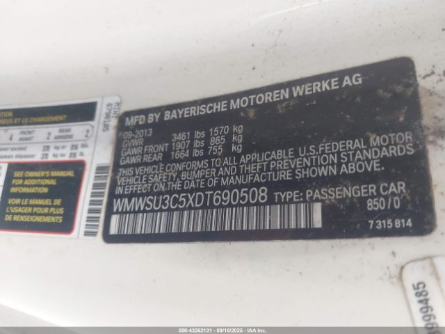 2013 MINI HARDTOP WMWSU3C5XDT690508 Photo 8