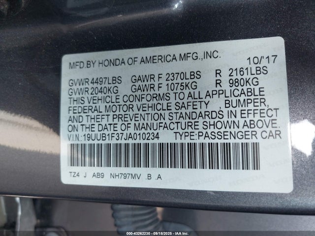 19UUB1F37JA010234 Acura k24w7