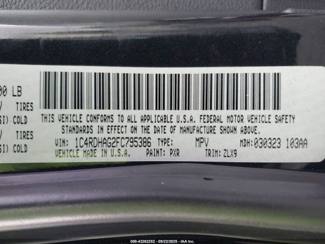 2015 DODGE DURANGO 1C4RDHAG2FC795386 Photo 8