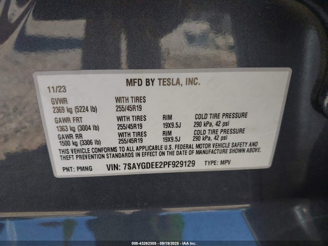 7SAYGDEE2PF929129 Tesla 2023