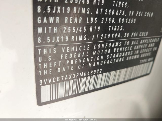 2023 VOLKSWAGEN TIGUAN 3VVCB7AX3PM048922 Photo 8