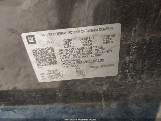 2019 CHEVROLET SILVERADO 1500 LD 2GCVKPEC2K1198132 Photo 8