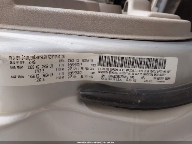 Aukcja sprzedaży 2006 Jeep Commander Limited, vin: 1J8HG58256C268012, numer aukcji: 43262555