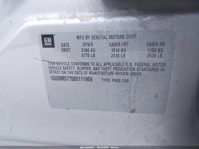 2008 CADILLAC CTS 1G6DM577580111969 Photo 8
