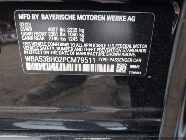 2023 BMW 530 WBA53BH02PCM79511 Photo 8