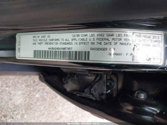 1999 AUDI A6 WAUBA24B4XN057857 Photo 8