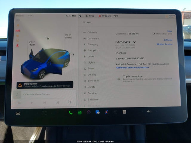 43262848 :رقم المزاد ، 5YJYGDEE3MF303713 vin ، 2021 Tesla Model Y Long Range Dual Motor All-wheel Drive مزاد بيع