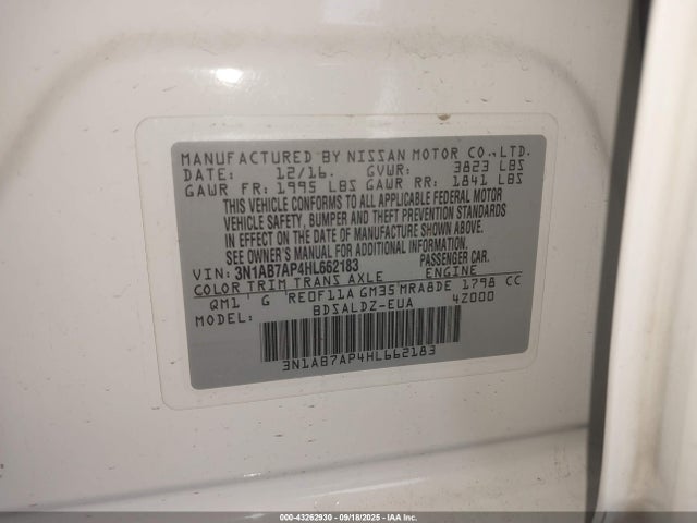 3N1AB7AP4HL662183 Nissan Sentra