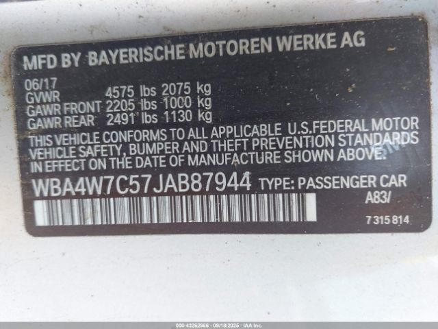 2018 BMW 440I WBA4W7C57JAB87944 Photo 8