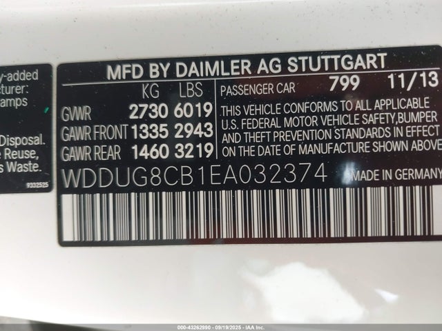 Mercedes-Benz 2014 2014 WDDUG8CB1EA032374 Image 9