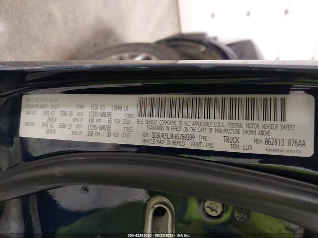 3C6UR5LJ4HG760309 RAM 2500