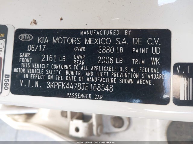 KIA mpi nu 2018 3KPFK4A78JE168548 Image 9