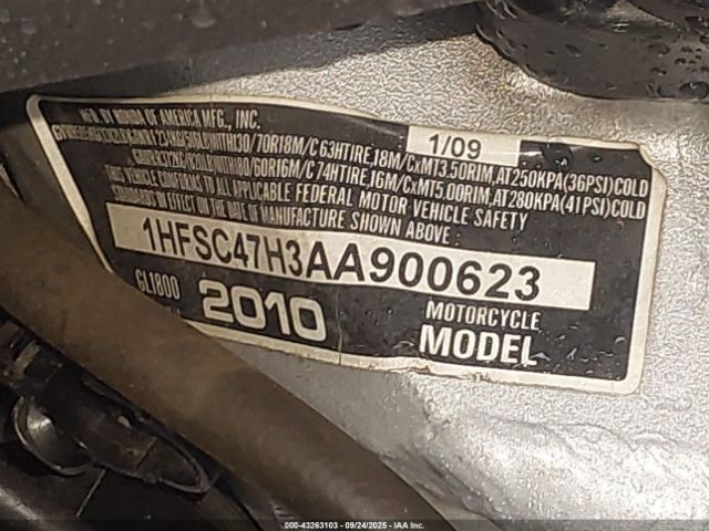 2010 HONDA GL1800 1HFSC47H3AA900623 Photo 9