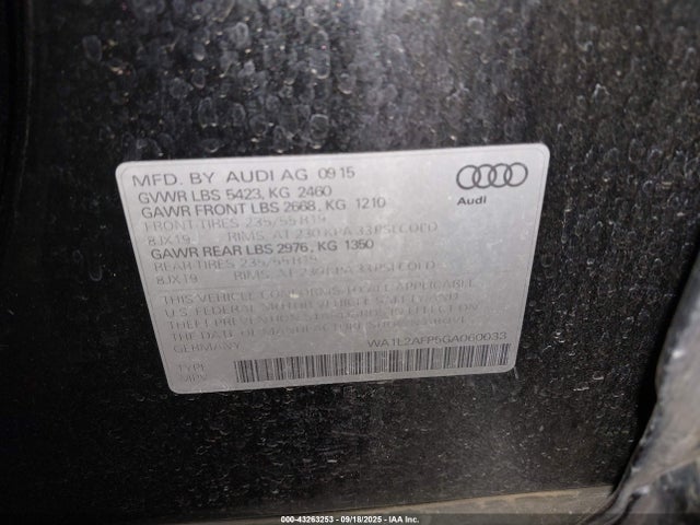 2016 AUDI Q5 WA1L2AFP5GA060033 Photo 8
