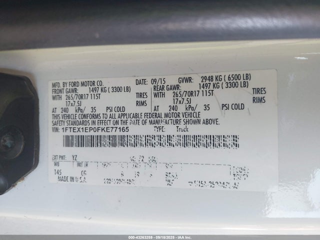 Ford F-150 2015 1FTEX1EP0FKE77165 Image 9