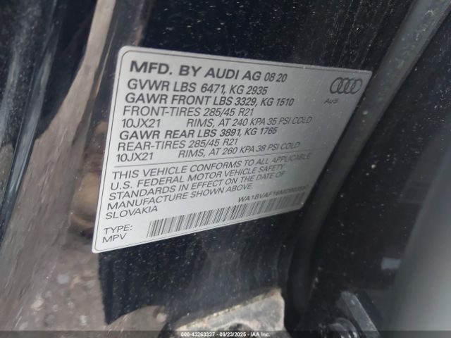 2021 AUDI Q8 WA1BVAF16MD003557 Photo 8