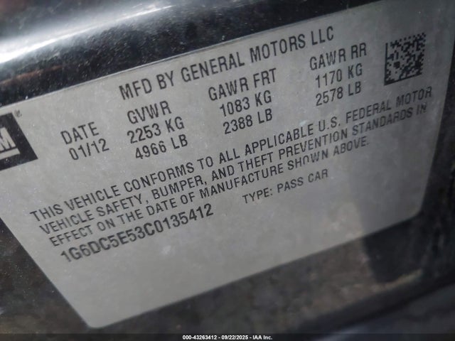 2012 CADILLAC CTS 1G6DC5E53C0135412 Photo 8