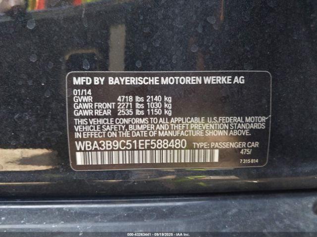 2014 BMW 335I WBA3B9C51EF588480 Photo 8