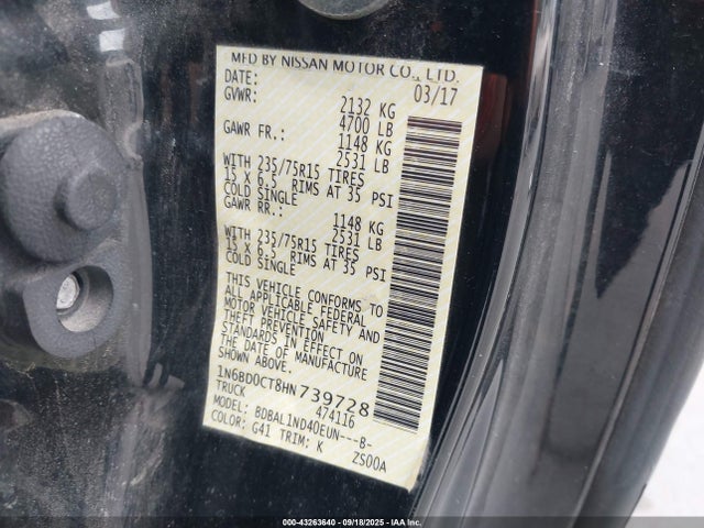 1N6BD0CT8HN739728 Nissan 2017