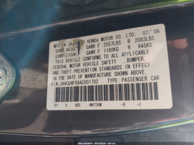 2010 ACURA TSX JH4CU4F69AC001702 Photo 8