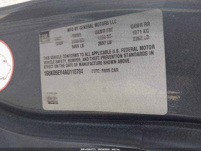 2010 CADILLAC DTS 1G6KD5EY4AU118784 Photo 8