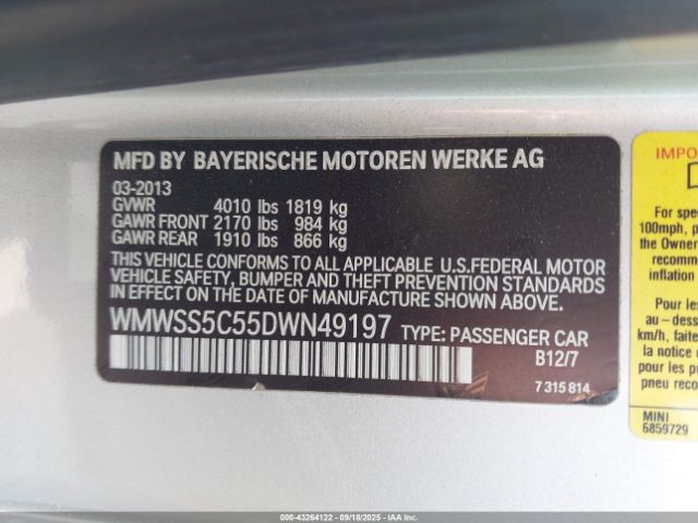 2013 MINI PACEMAN WMWSS5C55DWN49197 Photo 8